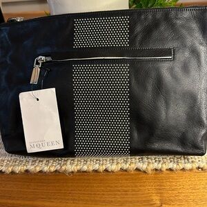 Alexander McQueen Black
Leather Clutch with Wristlet NWT